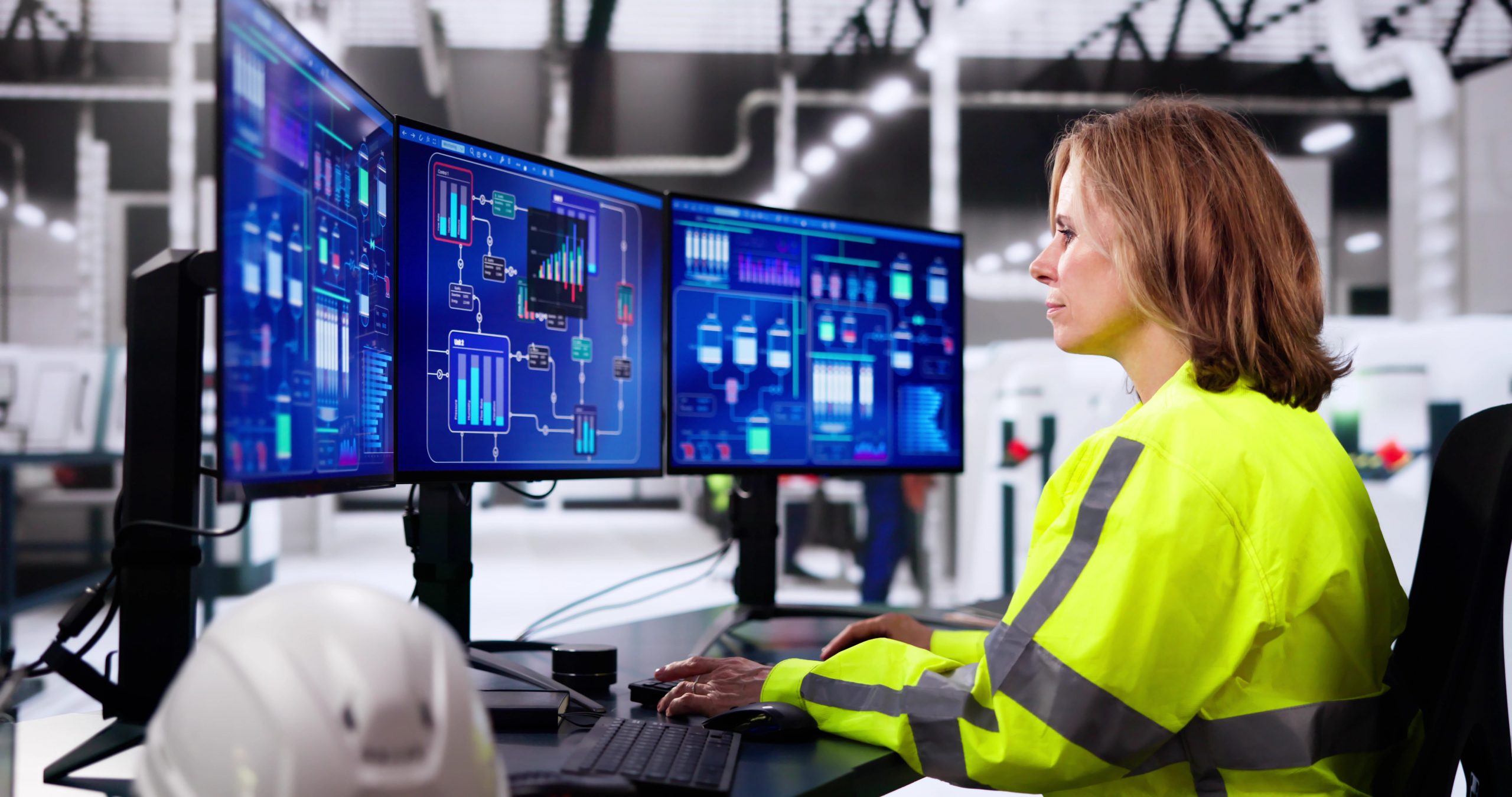 Operator And Engineer Monitor SCADA System